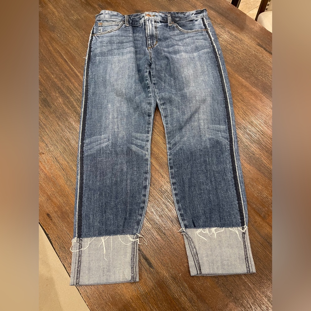 Joe's Jeans Classic Blue Denim with Brown Accents
